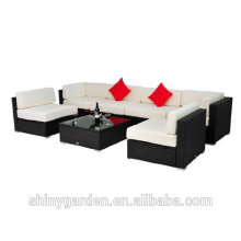 7pcs Outdoor Patio PE Rattan Wicker Sofa Sectional Furniture Set